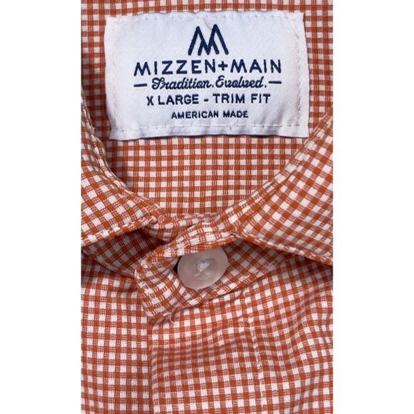 Mizzen + Main Men’s Checkered Button Down Shirt. Size: XL - Picture 5 of 6